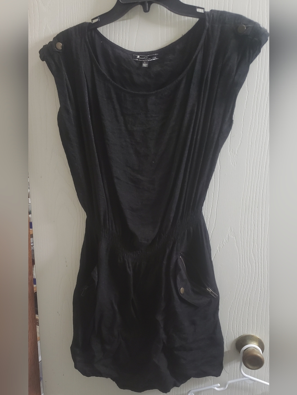 Sean John Black Sleeveless Jumpsuit Romper